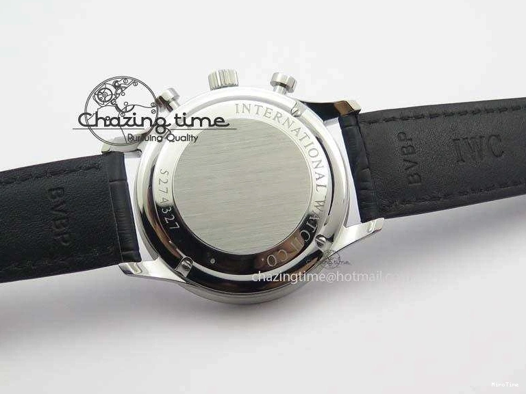 MIROTIME 0512 Modern Portuguese IW371404 ZF V3 1:1 Best Edition SS Black Dial On Black Leather Strap A 7267